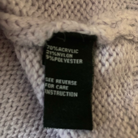 Coco Bleu purple v-neck sweater with hearts 💜 size XL EUC - Picture 7 of 7